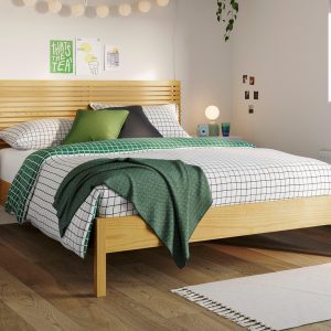 Annika Wooden Low Rise Bed Frame